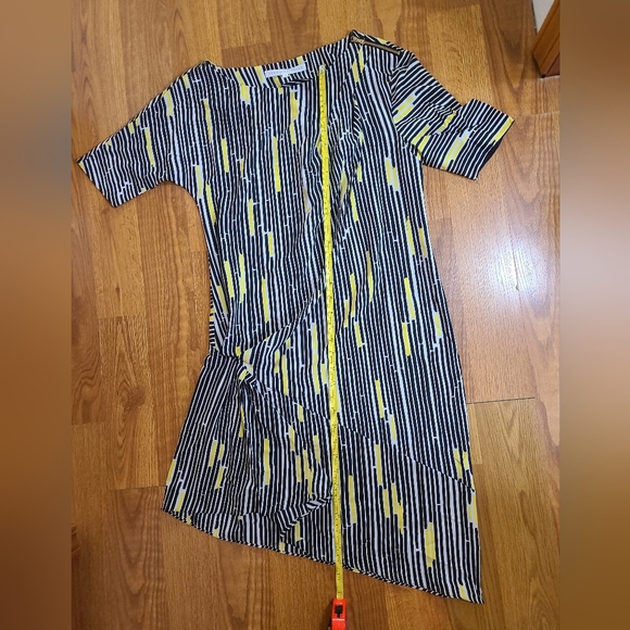 Veronica Beard Asymmetrical Contrast Dress Size 2 - Picture 4 of 6